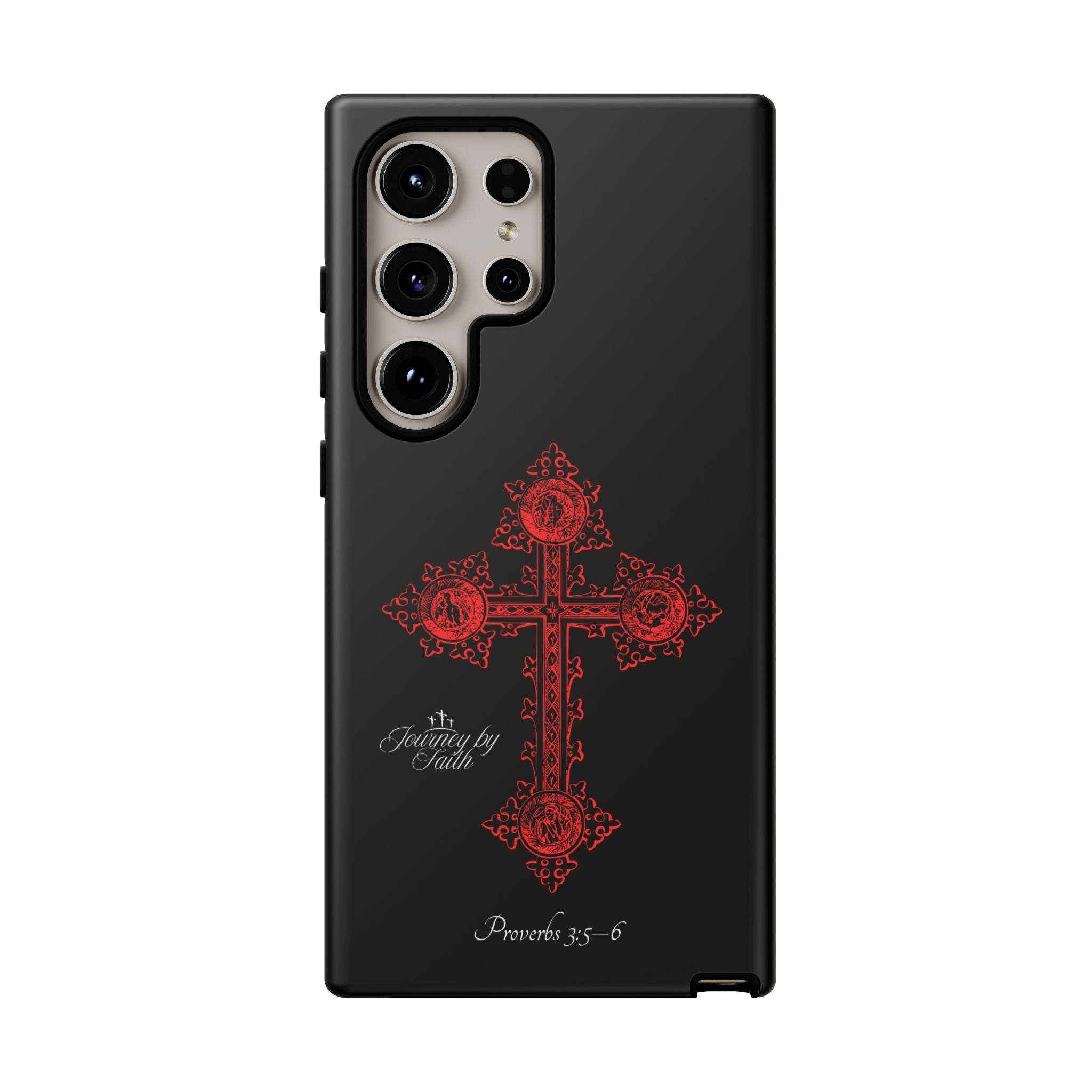 Red Ornate Proverbs 3:5-6 Case