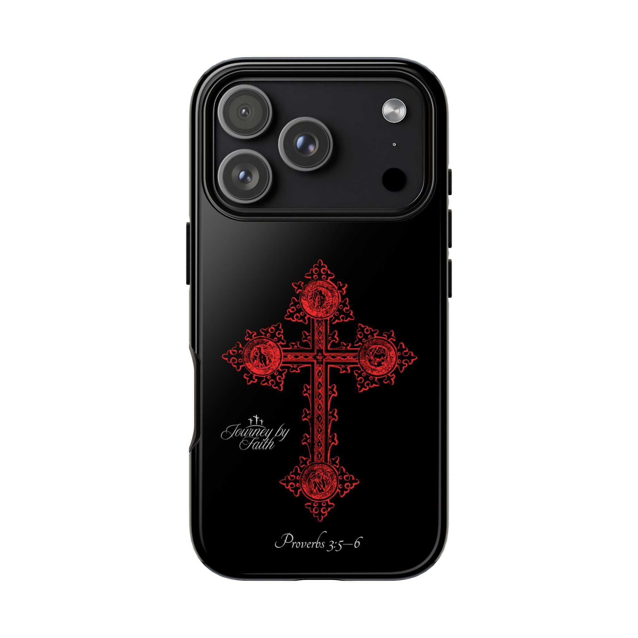 Red Ornate Proverbs 3:5-6 Case