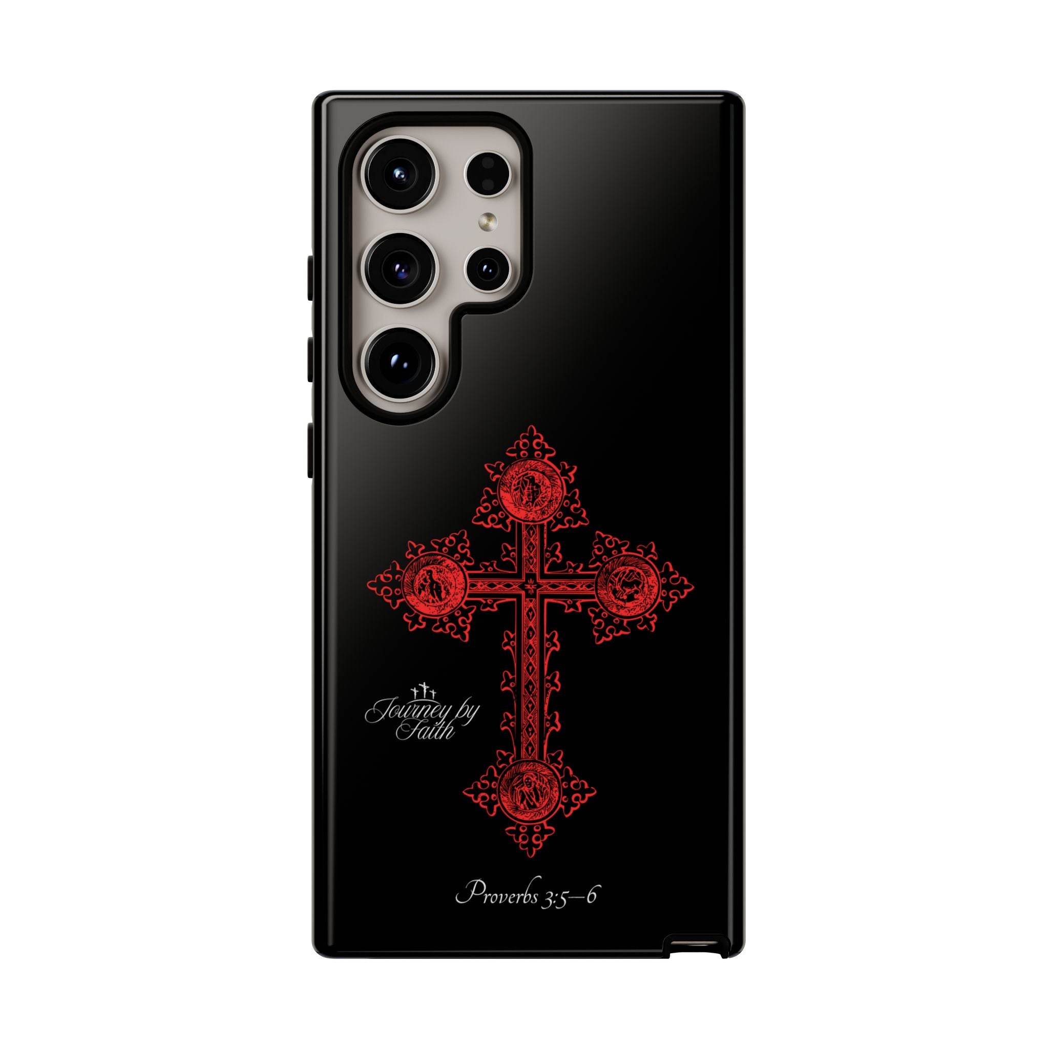 Red Ornate Proverbs 3:5-6 Case