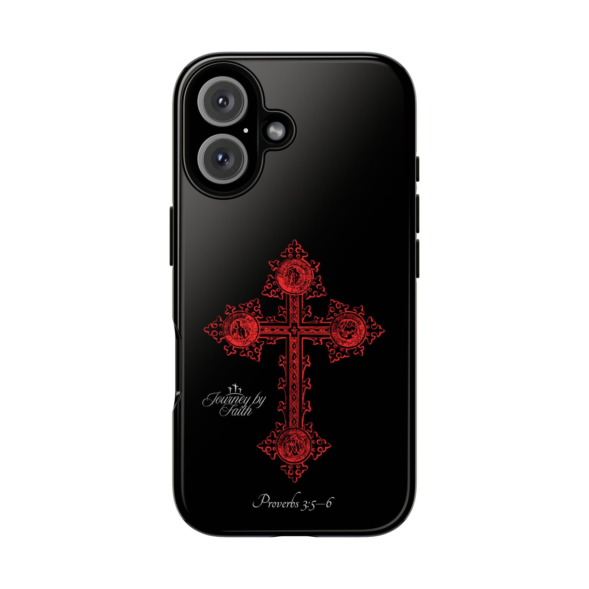 Red Ornate Proverbs 3:5-6 Case